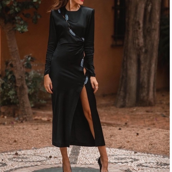 Velvet Maxi Velvet Black Dress Zara Zara Velvet Long Sleeve Maxi